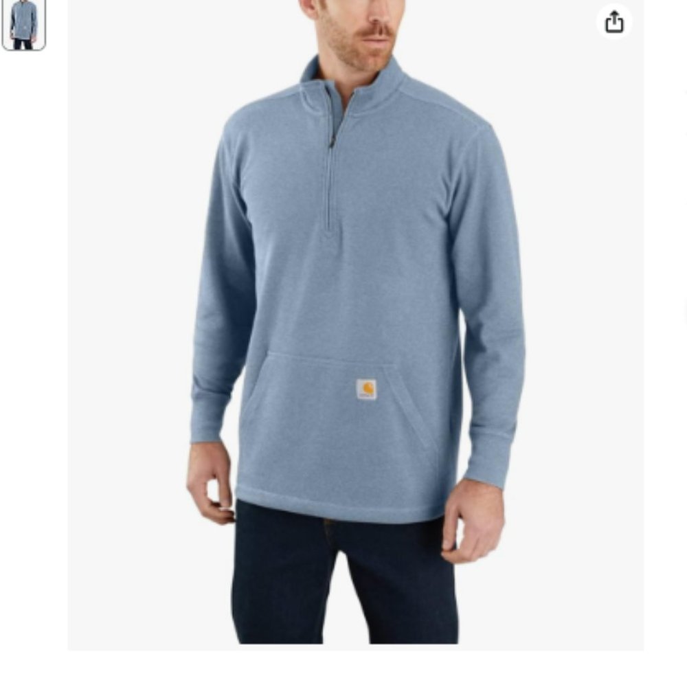 NWT Carhartt Men’s Relaxed Fit Heavyweight Long Sleeve 1/2 Zip Thermal Shirt - Picture 1 of 6